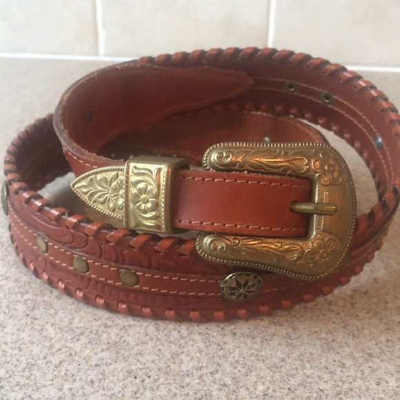 Dkny Accessories - DKNY Vtg Leather Western Belt